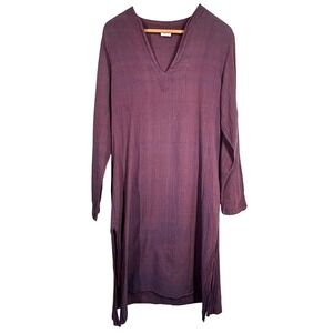 CP Shades Sausalito Dress Womens‎ Medium Purple Cotton Midi Minimalist Casual